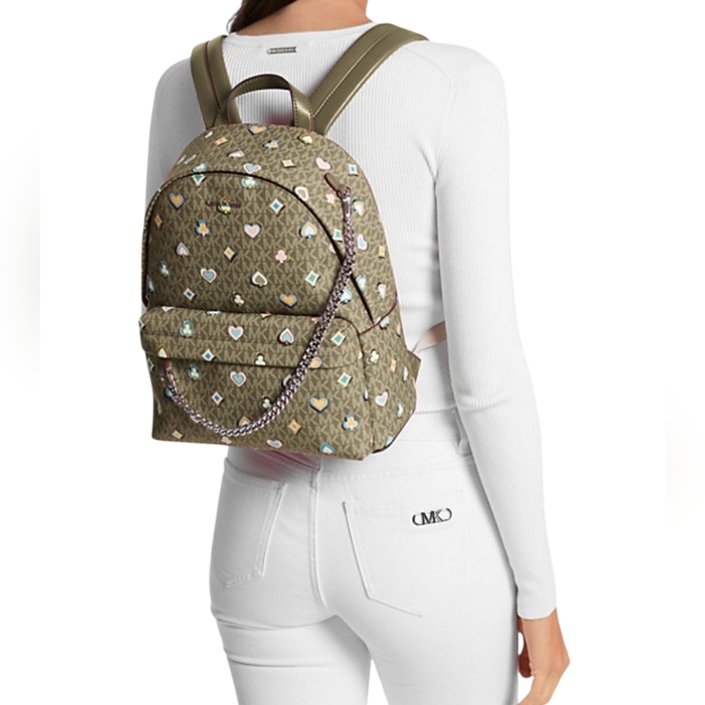 Michael Kors Slater Medium Printed Signature Logo Backpack
